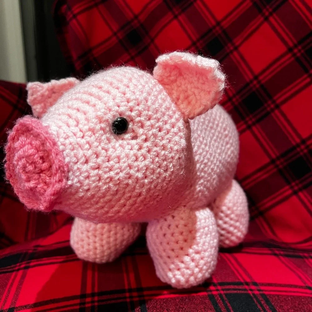 Hand Crocheted Charlotte the Piggy Stuffed Animal!